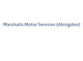Marshalls Motor Services logo